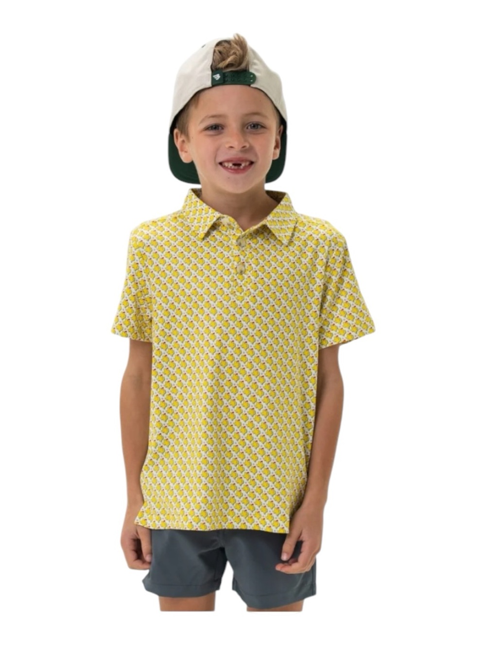BURLEBO Kids Yellow Texas Proud Polo Golf Shirt Sz 5-6 kids short sleeve